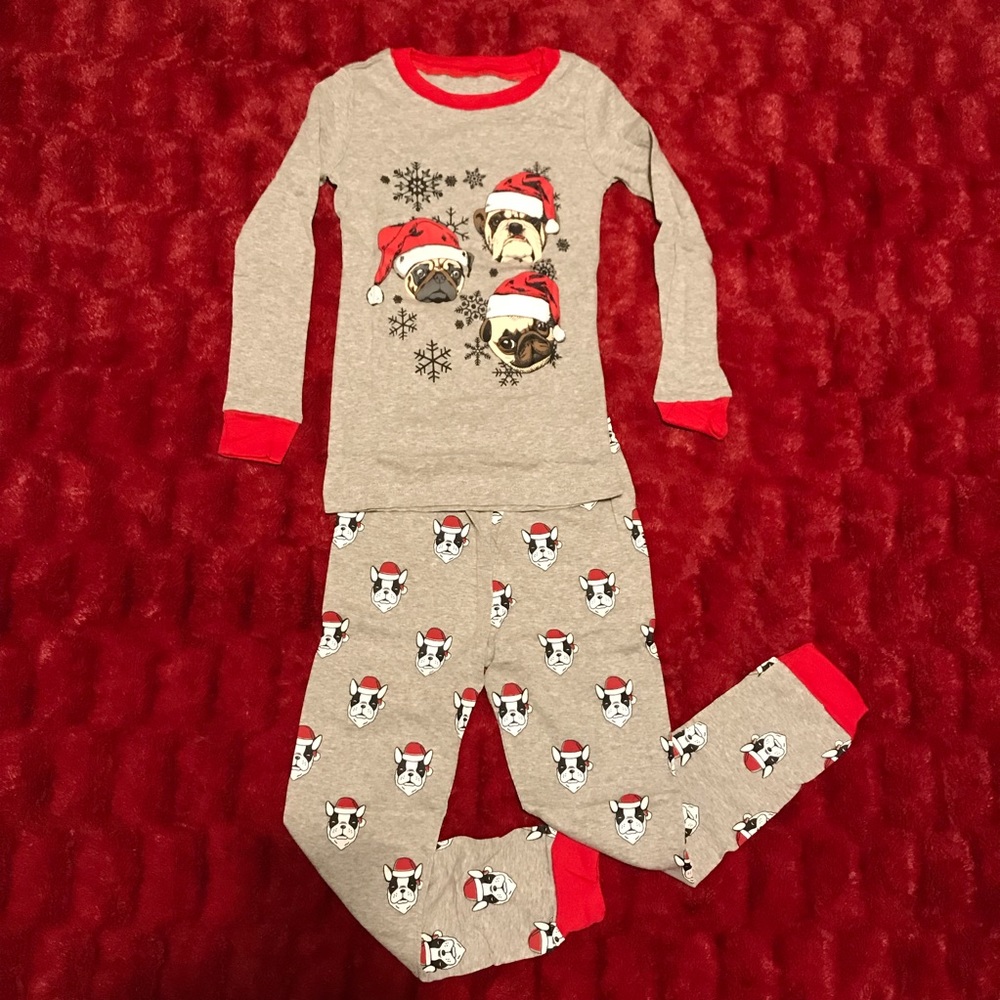 Girls Christmas Dog Pajamas - Size 5